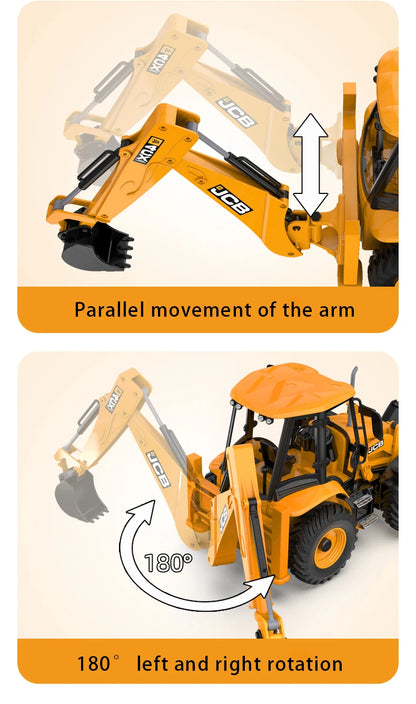 DOUBLE E RC Backhoe Loader | 1:20 Scale Remote Control Excavator | Simulation Construction Vehicle