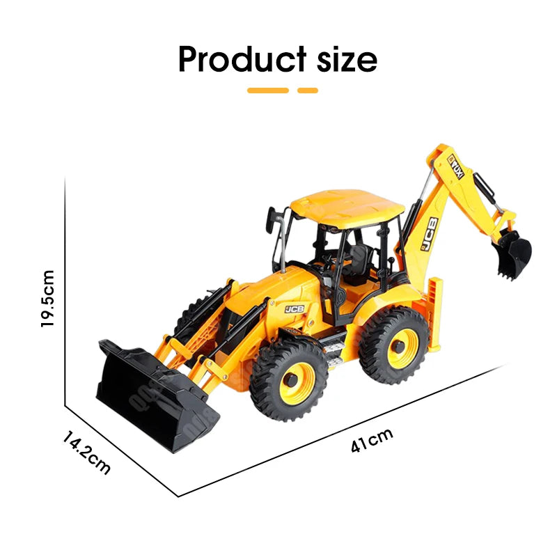 DOUBLE E RC Backhoe Loader | 1:20 Scale Remote Control Excavator | Simulation Construction Vehicle