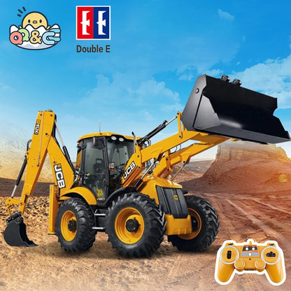 DOUBLE E RC Backhoe Loader | 1:20 Scale Remote Control Excavator | Simulation Construction Vehicle