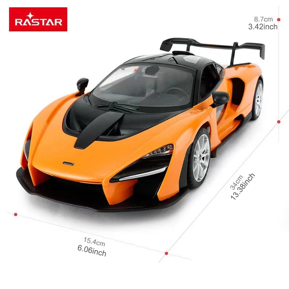 RASTAR Mclaren Senna | 1:14 Scale | RC Replica Sports Car (Orange/Yellow)