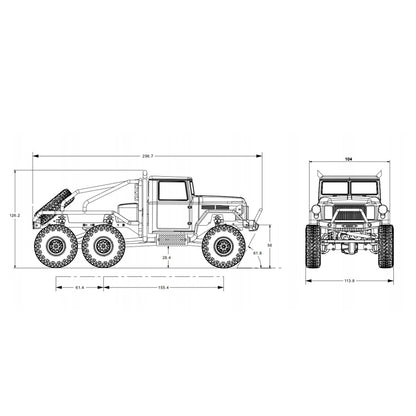 RC 6x6 Military Rock Crawler | 1:18 Scale Remote Control Vehicle