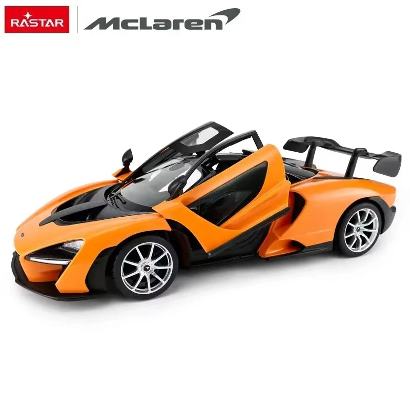 RASTAR Mclaren Senna | 1:14 Scale | RC Replica Sports Car (Orange/Yellow)