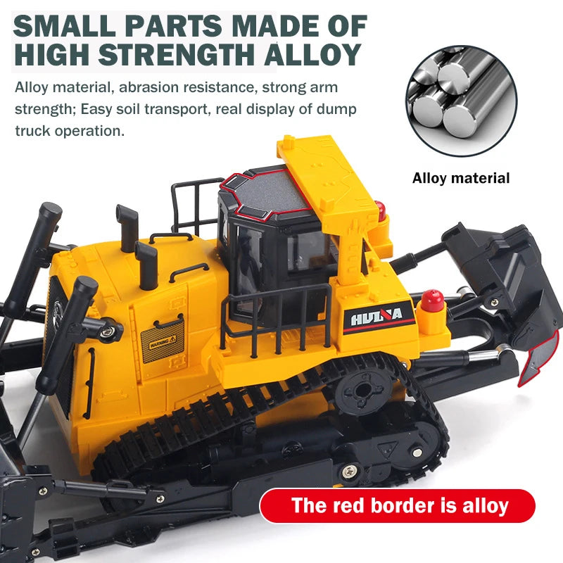 HUINA 1554 RC Bulldozer | 1:16 Scale |  2.4G Remote Control Vehicle